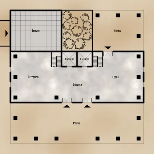 H.P.L. Tower - Floor Plan - Ground Floor