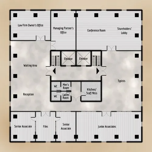 H.P.L. Tower - Floor Plan Lawyers Offices
