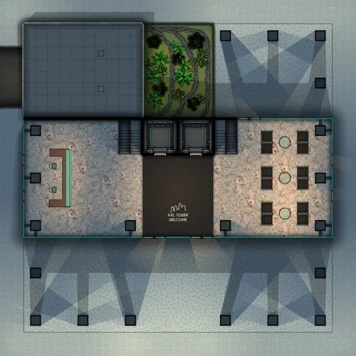 H.P.L. Tower - Ground Floor - Night