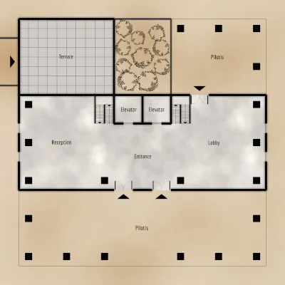 H.P.L. Tower Newspaper Offices - Ground Floor - Floor Plan