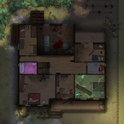 Haunted House - First Floor - Haunted - Night