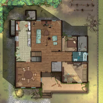 Haunted House - Ground Floor - Abandoned - Day