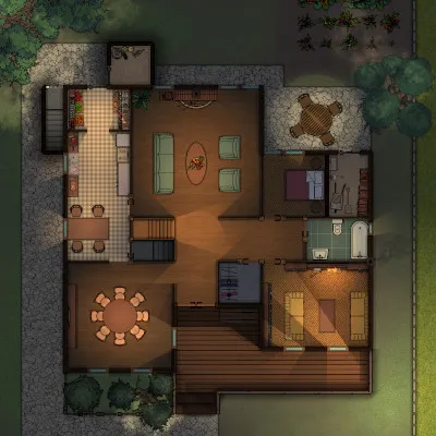 Haunted House - Ground Floor - Night