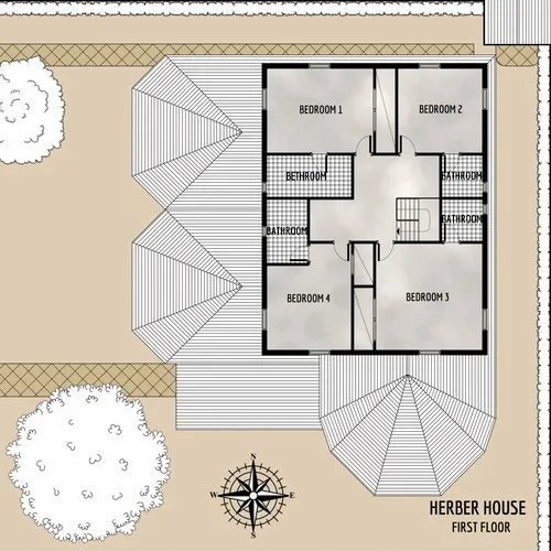 Herber House - First Floor - Floor Plan
