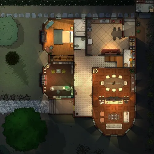 Herber House - Ground Floor - Night