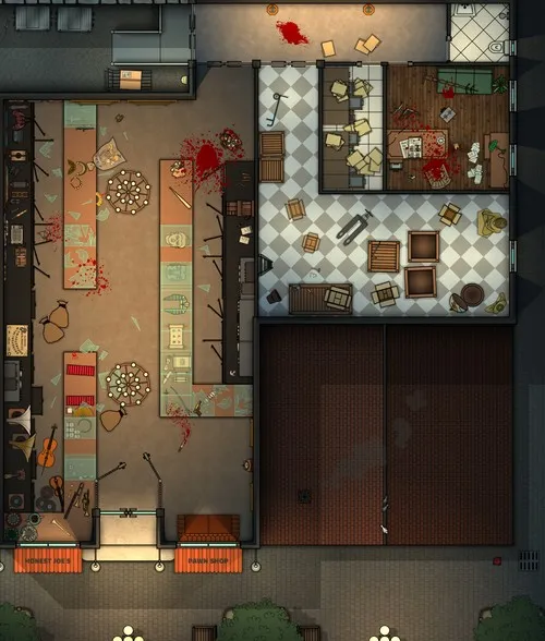 Honest Joes Pawn Shop - Splatter - Night