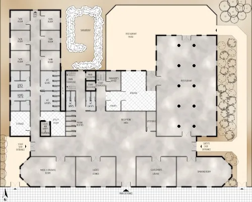 Hotel - Ground Floor - Floor Plan