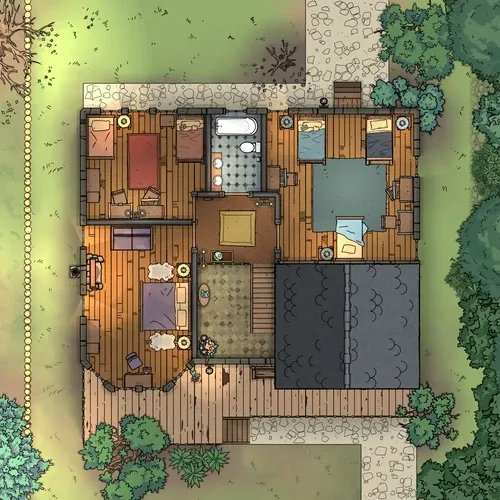 House With Cellar - First Floor - Day