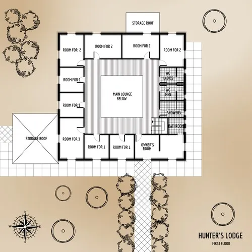 Hunters Lodge - First Floor - Floor Plan