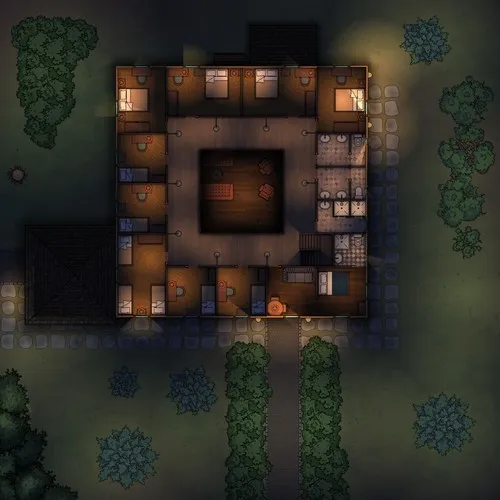 Hunters Lodge - First Floor - Spring - Night