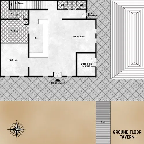 Innsmouth Inn - Ground Floor - Floor Plan
