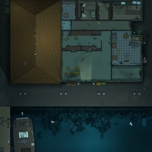 Innsmouth Post Office - Abandoned - Night