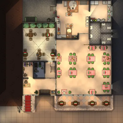 Italian Restaurant - Ground Floor - Night