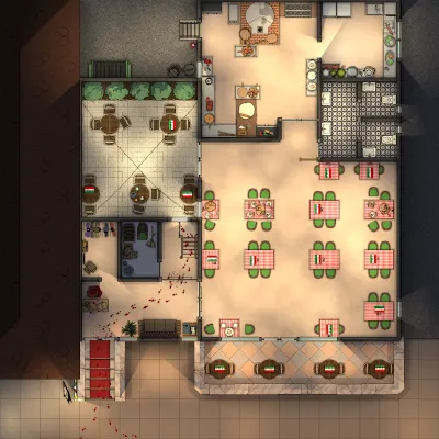 Italian Restaurant - Ground Floor - Splatter