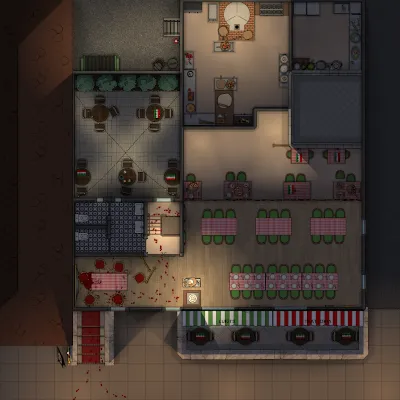 Italian Restaurant - Mezzanine - After Crime