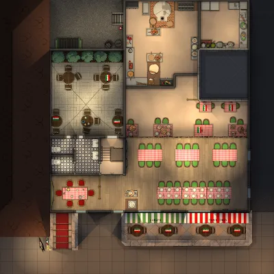 Italian Restaurant - Mezzanine - Night