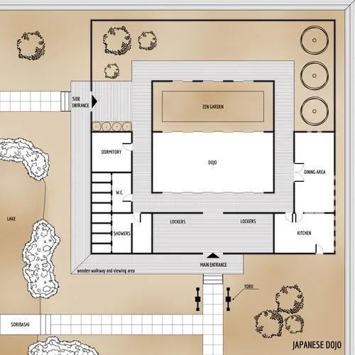 Japanese Dojo - Floor Plan