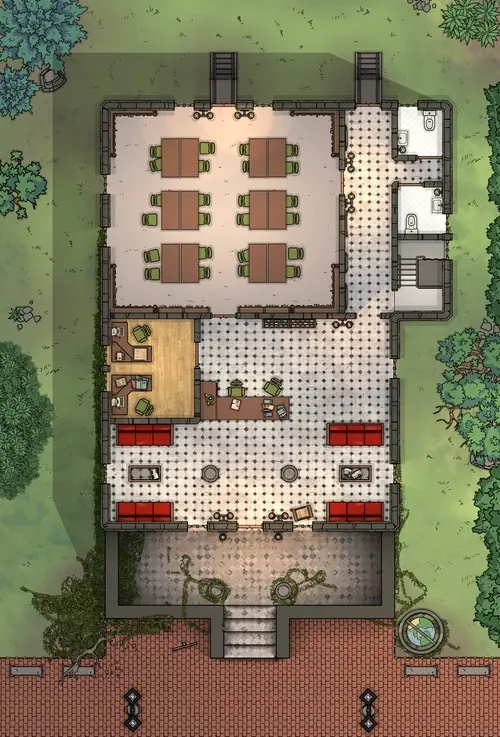Library With Newsclipping Archive - Ground Floor - Day