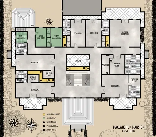 McLaughlin Mansion - First Floor - Floor Plan