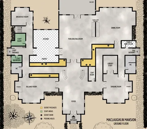 McLaughlin Mansion - Ground Floor - Floor Plan
