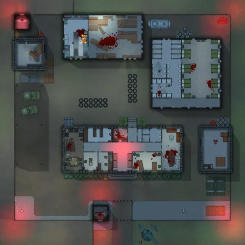 Military Base - Splatter - Night