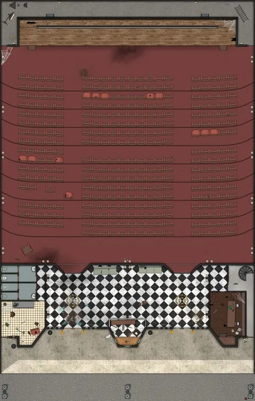 Movie Theater - Ground Floor - Abandoned - Day