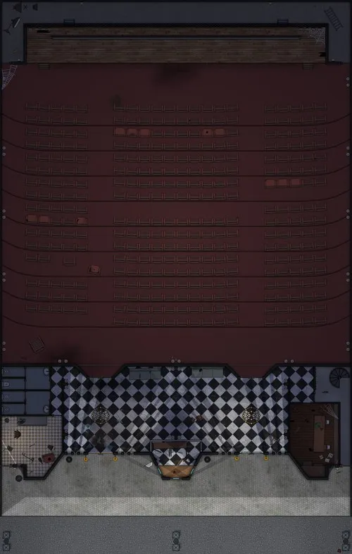 Movie Theater - Ground Floor - Abandoned - Night