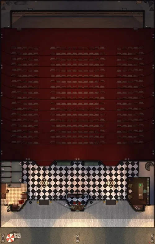 Movie Theater - Ground Floor - Empty - Night