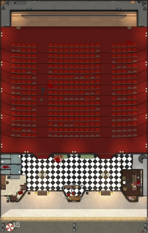 Movie Theater - Ground Floor - Splatter - Day