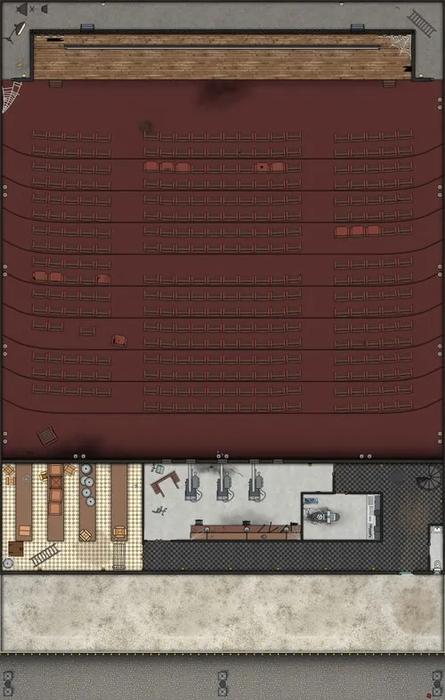 Movie Theater - Mezzanine - Abandoned - Day