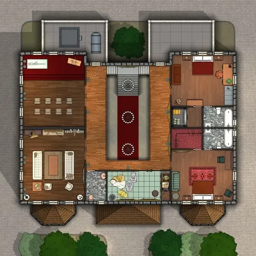 Mrs Dubois Auction House - First Floor - Day