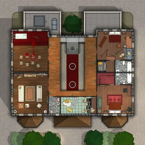 Mrs Dubois Auction House - First Floor - Splatter - Day