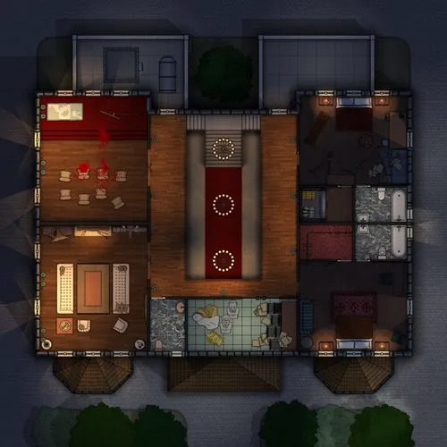 Mrs Dubois Auction House - First Floor - Splatter - Night