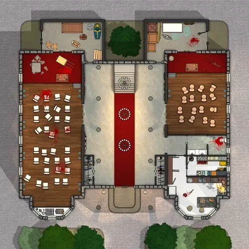 Mrs Dubois Auction House - Ground Floor - Splatter - Day