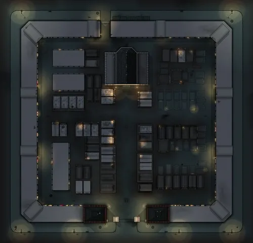 New Orleans St Roch Cemetery - Flooded - Night