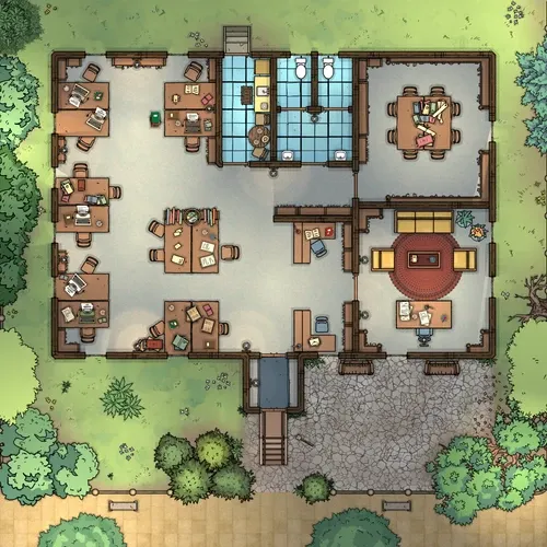 Newspaper Office - Ground Floor - Day