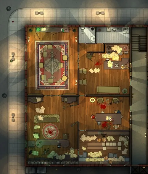 Notary Office - Splatter - Night