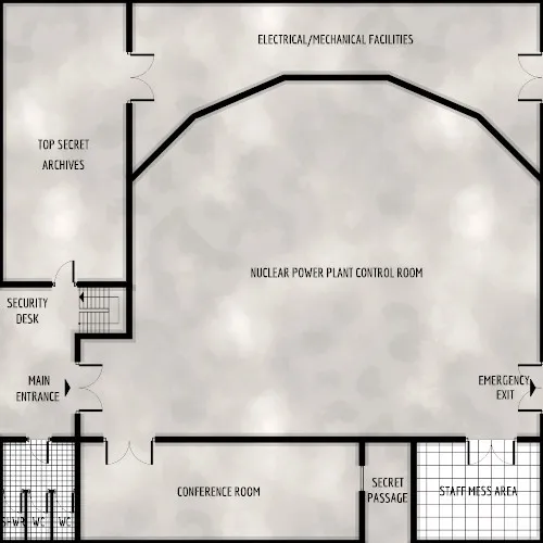 Nuclear Power Plant Control Room - Ground Floor - Floor Plan