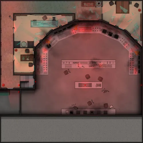 Nuclear Power Plant Control Room - Mezzanine - Emergency