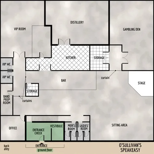Osullivans Speakeasy - Floor Plan