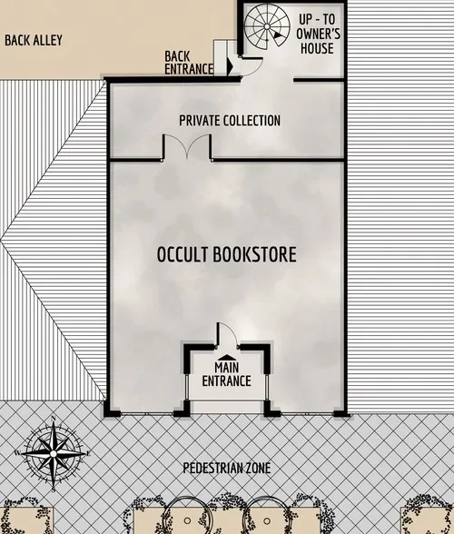 Occult Bookstore - Floor Plan - Ground Floor
