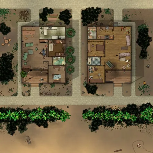 Palm Beach Bungalows - Abandoned - Day