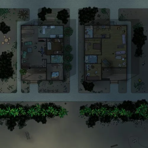 Palm Beach Bungalows - Abandoned - Night
