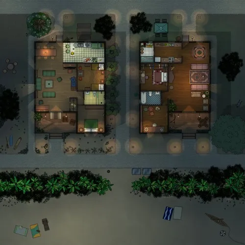 Palm Beach Bungalows - Night