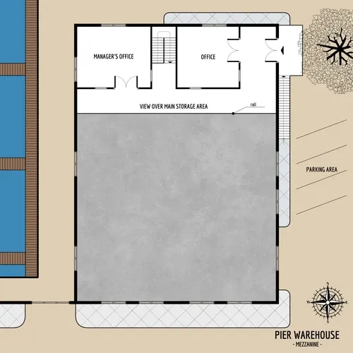 Pier Warehouse - Mezzanine - Floor Plan
