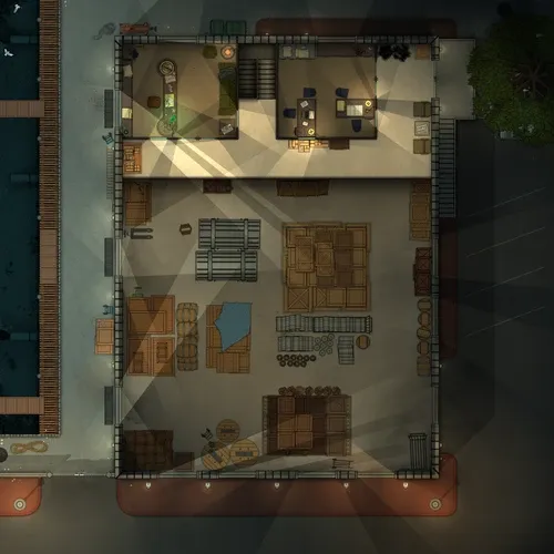 Pier Warehouse - Mezzanine - Night