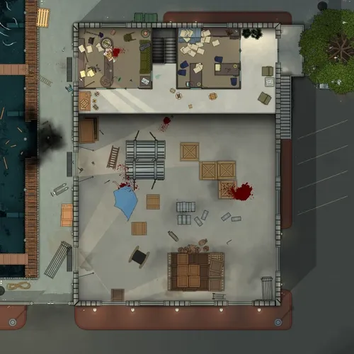 Pier Warehouse - Mezzanine - Splatter - Day