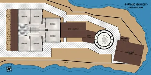 Portland Head Light - First Floor - Floor Plan