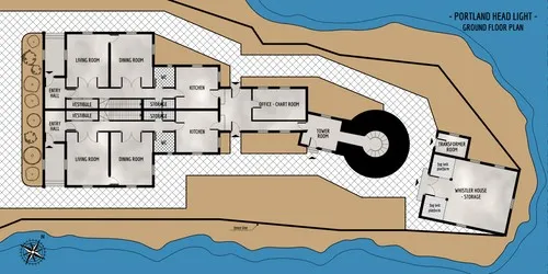 Portland Head Light - Ground Floor - Floor Plan