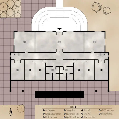 Providence Highschool - Basement - Floor Plan